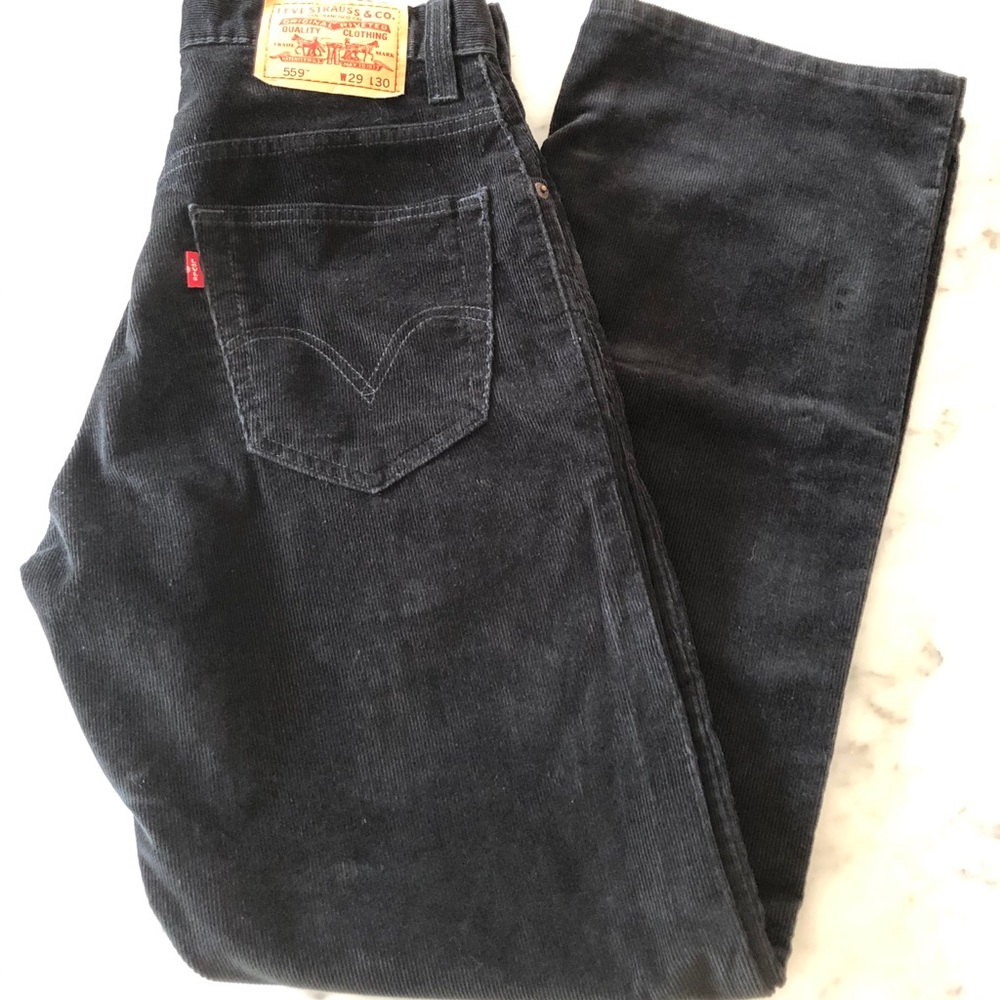 Levi’s black corduroy jeans relaxed fit